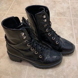 Steve Madden Black Combat Boots